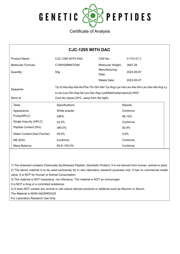 CJC-1295 DAC Vial (2mg)