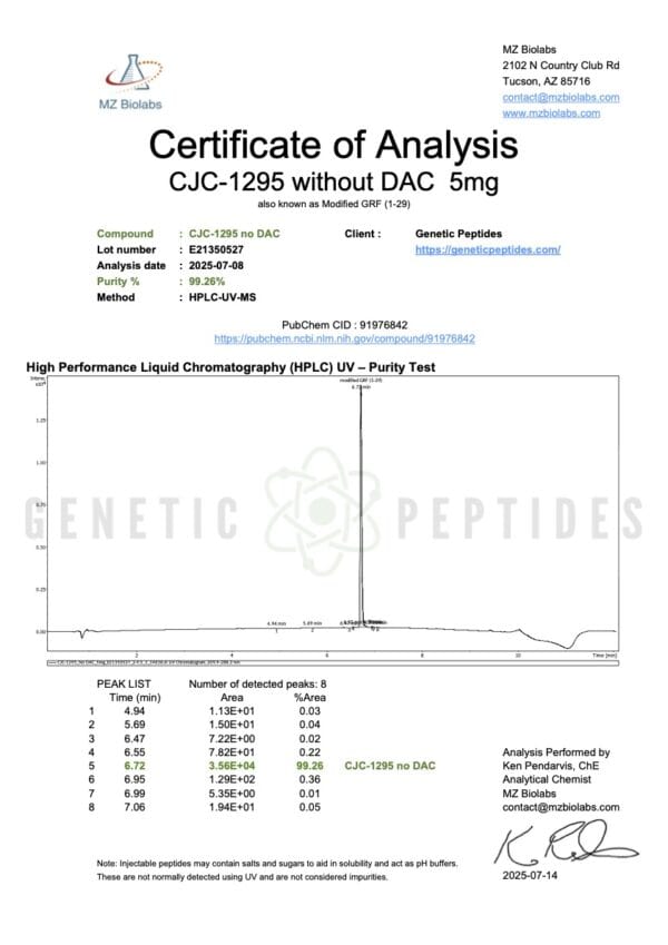 CJC-1295 Vial (NO DAC) - Image 2