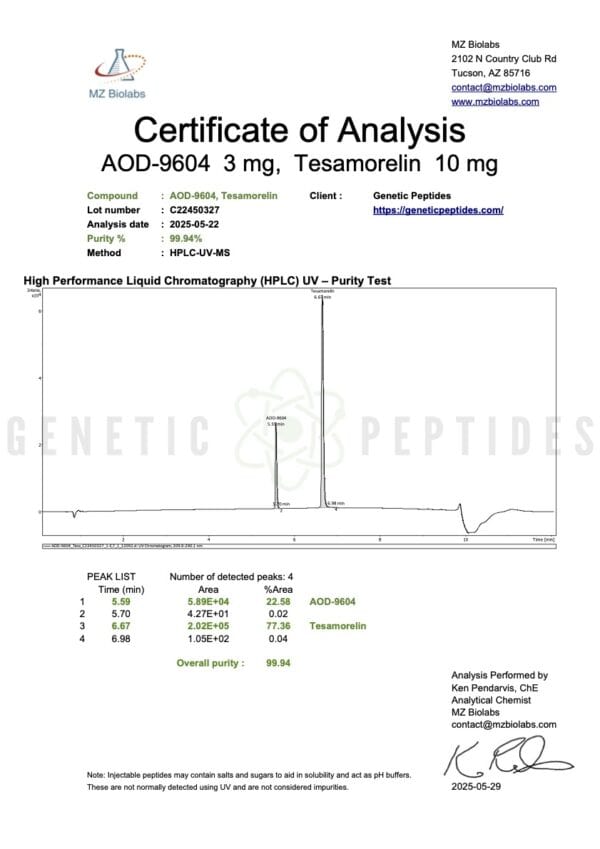 BURN 24 - AOD9604 + Tesamorelin 3MG / 10MG Blend - Image 2