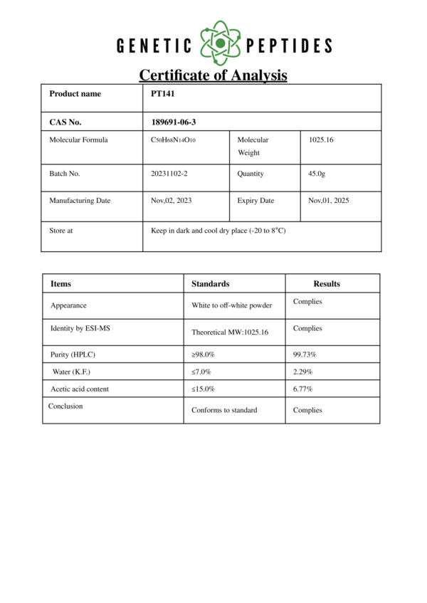 PT-141 Research Peptide (Vial)