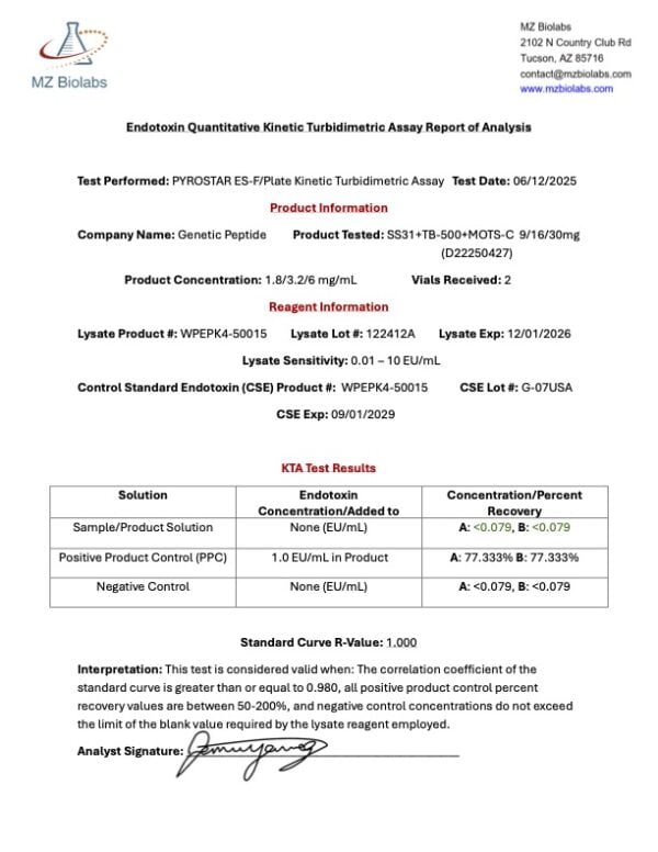 Mitochondrial+ (SS-31 +TB-500 +MOTS-C) - 9/16/30mg Blend Vial - Image 3