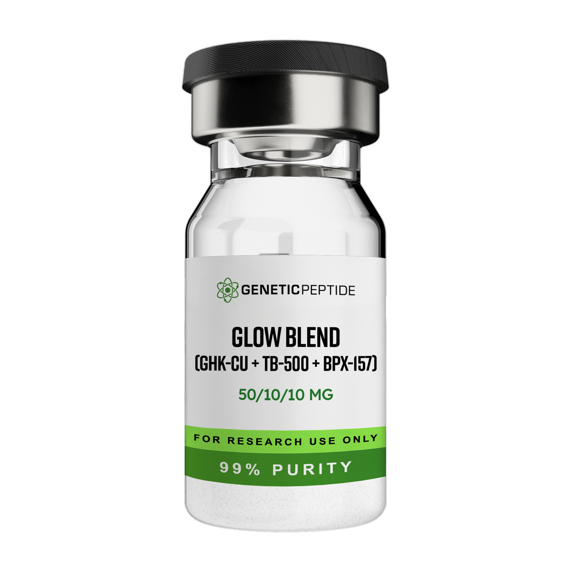 Glow Blend (GHK-CU + TB-500 + BPC-157) - 50/10/10/Blend Vial