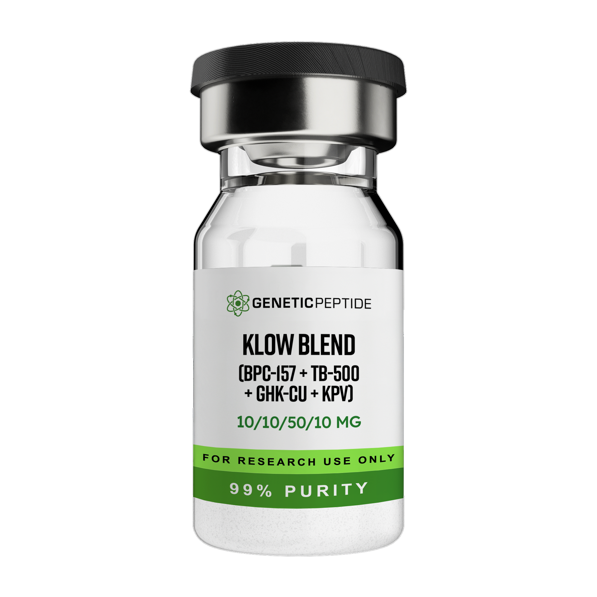 KLOW Blend: (BPC-157 + TB-500 + GHK-CU + KPV ) 10/10/50/10mg Blend
